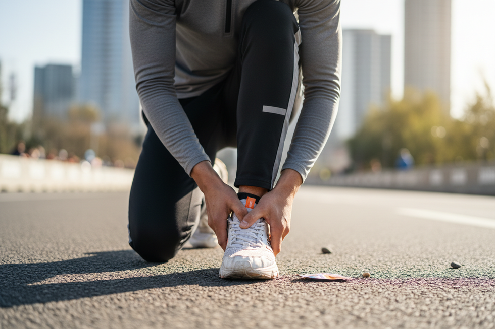 Runner with foot pain