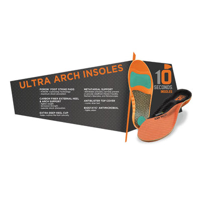 Semelles 10 Seconds Ultra Arch - Taille Homme 11-11.5 / Femme 12-13 - Neuf Avec étiquettes